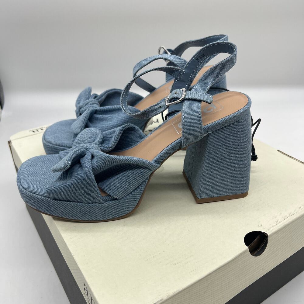 Pop Womens Giving Heeled Sandals Chambray Blue Size 6.5 - Picture 4 of 10
